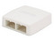 Caja de montaje en superficie Panduit, para 4 módulos Mini-Com, Color Blanco.