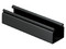 Canaleta FiberRunner 2X2 sin Tapa, de PVC Rígido, Sin Orificios de Montaje, Color Negro, 1.8m.