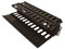 Organizador de Cable horizontal SBETECH SBE-OH2URD para rack, Doble lado, 19 pulgadas, Base metalica, 2UR.