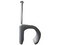 Grapa Thorsman para cable redondo de 14mm, Color Gris. Caja con 100 piezas