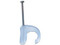 Grapa Thorsman para cable redondo de 3mm, Color Transparente. Caja con 100 piezas