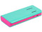 Batería Portátil recargable y linterna LED ADATA PT100 Powerbank de 10000 mAh, Color Azul/Rosa.