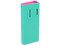 Batería Portátil recargable y linterna LED ADATA PT100 Powerbank de 10000 mAh, Color Azul/Rosa.