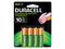 Paquete de 4 pilas DURACELL recargables AA.