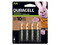 Paquete de 4 baterías Duracell AA Blister recargables.