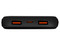 Power Bank Getttech GBN-E10FC-01, Batería Portátil Recargable de 10,000 mAh, USB Tipo A y Tipo C. Color Negro.