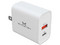 Cargador AC Ghostek USB-C PD USB-A 30W Universal Blanco Doble.