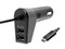 Cargador para auto Klip Xtreme KMA-111, 2 puertos USB, cable USB-C, Color Negro.
