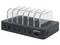 Estación de carga Manhattan con 6 puertos USB, 50W, Color Negro.