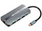 Adaptador NACEB NA-0129 USB-C 8 en 1 con RJ45, HDMI, 3 Puertos USB 3.0, Lector SD y TF, y Carga PD 100W.