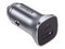Cargador de Auto Ugreen de 24W, 1 puerto USB-A QC 3.0 y 1 puerto USB-C PD 3.0. Color Gris.