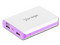 Batería Portátil recargable Vorago POWER BANK 300 de 12000 mAh. Blanco/Morado.