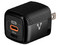 Cargador de Pared Vorago AU-355, 2 Puertos USB Tipo C, 30W, Color Negro.