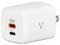 Cargador de pared Vorago AU-402 con 1 puerto USB Tipo C, 45w carga rápida. Color Blanco.