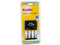 Cargador de pilas AA y AAA Kodak. Incluye 4 pilas recargables precargadas Ni-MH AA