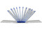 E-Sampler de 10 e-slimcases con e-clip Ejector para almacenar CDs/DVDs. Color Azul