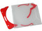 E-Archive de 10 e-slimcases con e-clip Ejector para almacenar CDs/DVDs. Color Rojo