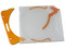 E-Archive de 10 e-slimcases con e-clip Ejector para almacenar CDs/DVDs. Color Naranja