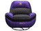 Sillón cougar overlord one piece robin Black, de cuero sintético, soporta hasta 150 kg. Color Morado.