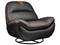 Sofá Cougar Overlord CGR-OVL-ORB, Soporta Hasta 150 Kg, Reclinable de Hasta 160 Grados. Color Negro y Naranja.