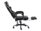 Silla Gamer NEXTEP Falkor Ergonómica con Masaje Lumbar y Reposa Pies. Color Gris/Negro.