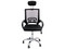 Silla Para Oficina MODAMOB LYRA, Reposabrazos, Cabecera y respaldo de maya, Elevación y disminución de altura, 5 llantas, Base metálica, Color Negro.