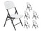 Silla Plegable MODAMOB Forza ZL-D53-50, Soporta Hasta 140 Kg. Paquete con 6 Piezas. Color Blanco.