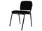 Silla Fija Mundo In 104Z, Respaldo y Asiento de Tela. Color Negro.