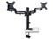Soporte doble de escritorio de brazo flexible de movimiento completo para monitores de 13