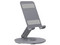 Soporte plegable BRobotix 406276 compatible con smartphones y tablets con rotación de 360 grados. Color Gris.