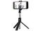 Soporte MyBat NSELFIEMONOPOD101 con tripié telescópico selfie stick universal para smartphone ajustable 360 grados brazo extensible hasta 68cm y control remoto Bluetooth. Color Negro.