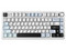 Teclado Mecánico AULA F75, RGB, Switch Rosa, USB Tipo C. Color Blanco. (Versión en Inglés).