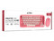 Kit de Teclado y Mouse Acteck Creator Chic K-Colors MK480, Receptor USB, Color Rosa.