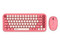 Kit de Teclado y Mouse Acteck Creator Chic K-Colors MK480, Receptor USB, Color Rosa.