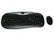 Paquete de Teclado y Mouse Óptico Inalámbricos marca Alaska, PS/2. Color Negro