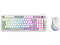 Kit De Teclado Y Mouse Balam Rush Squad Conquest Pro, Inalámbrico, Bluetooth, 7200Dpi, RGB, Color Blanco.