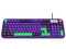 Teclado Gamer Balam Rush Warstrike Eva KG500E RGB, Membrana, USB. Color Morado. (Versión en Español).