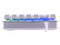 Teclado Mecánico Gamer Batauro Nelore NRL-100-PBL, de Una Mano, con Reposa Muñecas, Retroiluminado. Color Blanco.