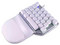 Teclado Mecánico Gamer Batauro Nelore NRL-100-PBL, de Una Mano, con Reposa Muñecas, Retroiluminado. Color Blanco.