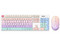 Kit de Teclado y Mouse BRobotix Rainbow, Bluetooth, Receptor USB, Recargable. Color Blanco.