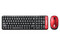 Kit de teclado y Mouse BRobotix, Inalámbrico, Color Rojo.