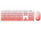 Kit de Teclado y Mouse Inalámbricos BRobotix 6008041, Bluetooth, Receptor USB (Versión en español de Latinoamérica). Color Rosa.