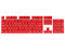 Set de Keycaps Corsair CH-9911020-NA Doble Shot, 104 Teclas. Color Rojo.