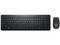 Teclado y mouse inalámbricos Dell KM3322W, idioma español, conexión USB, diseño ergonómico, resistente a salpicaduras, color negro.