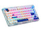 Teclado Game Factor KBG800, Inalámbrico, RGB, Bluetooth. Color Blanco.