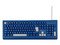 Teclado Slim Getttech USB Con Reposamanos, En Español. Color Azul