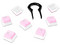 Set de Teclas para Revestimiento HyperX ABS, compatible con HyperX, Color Rosa, (Inglés).
