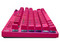 Teclado mecánico Logitech PRO X 2 TKL Magenta, interruptores intercambiables, RGB, USB-C, diseño compacto sin teclado numérico.