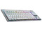 Teclado mecánico Logitech G915 X LightSpeed TKL Blanco, switches mecánicos GL, RGB, conexión inalámbrica Lightspeed, diseño compacto sin teclado numérico.