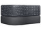 Teclado Inalámbrico Logitech ERGO K860, Diseño ergonómico dividido, curvatura para una postura natural, reposamuñecas acolchado, conexión Bluetooth y USB.